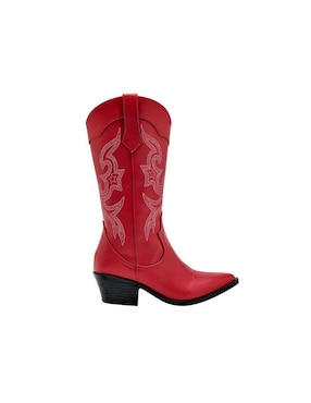 Bota cowboy media pierna Moramora para mujer