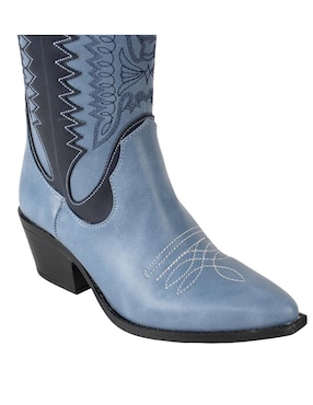 Bota cowboy abajo de la rodilla Kuali Shoes Vaquera para mujer
