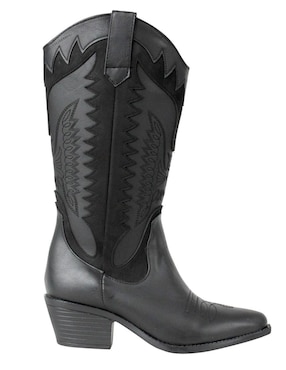 Bota cowboy abajo de la rodilla Kuali Shoes Vaquera para mujer