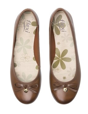 Balerina flexi de piel para mujer