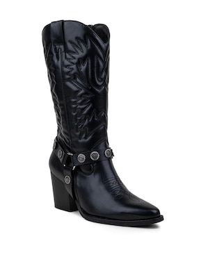 Bota cowboy media pierna Gillio OI2025 para mujer