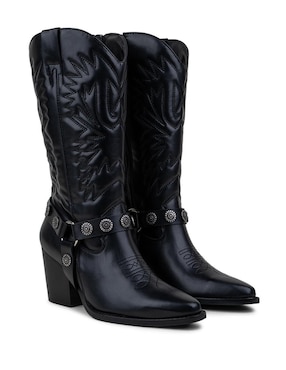 Bota cowboy media pierna Gillio OI2025 para mujer