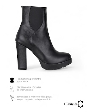 Botín al tobillo RBcollection RBsoul de piel para mujer