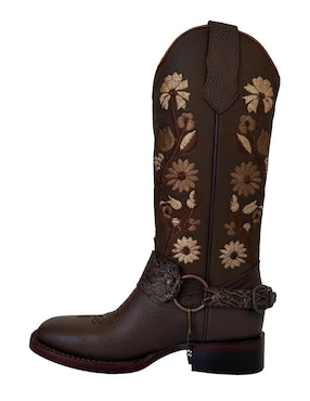 Bota cowboy media pierna Bdp Botas de Pedro de piel para mujer