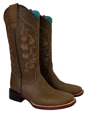 Bota cowboy media pierna bdp botas de pedro de piel para mujer