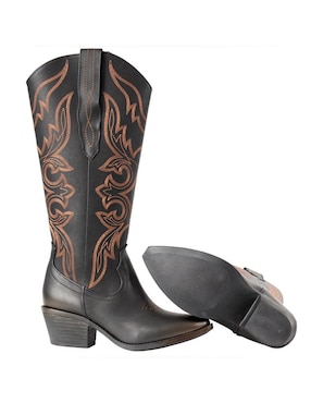 Bota cowboy abajo de la rodilla Kuali Shoes para mujer