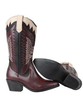 Bota cowboy abajo de la rodilla Kuali Shoes Vaqueras para mujer