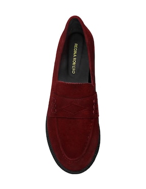 Mocasín Regina Romero Penny de gamuza para mujer
