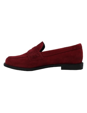Mocasín Regina Romero Penny de gamuza para mujer