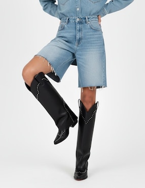 Bota abajo de la rodilla RBcollection de piel para mujer
