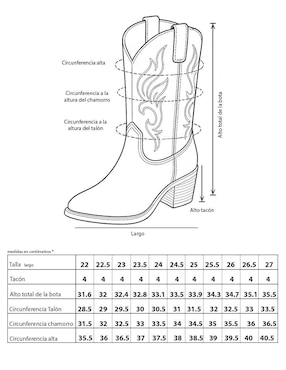 Bota cowboy media pierna Bdp Botas De Pedro de piel para mujer