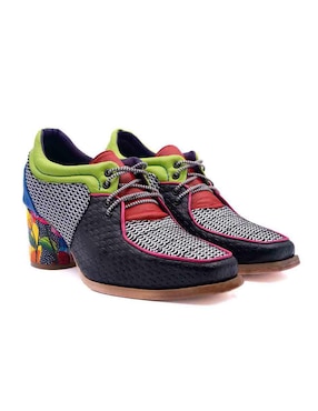 Zapato Altura Siete de piel para mujer
