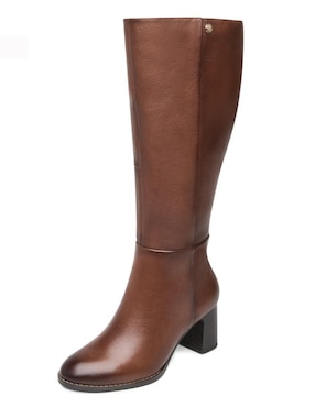 Bota arriba de la rodilla Flexi de piel para mujer