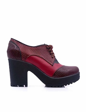 Zapato Altura Siete de piel para mujer