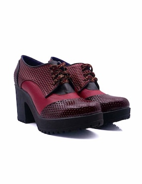 Zapato Altura Siete de piel para mujer