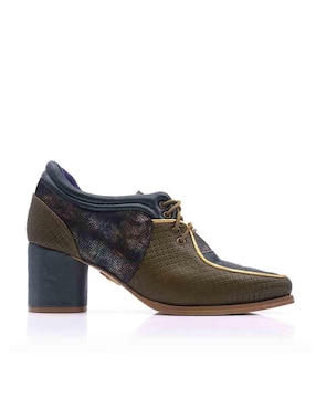 Zapato Altura Siete de piel para mujer