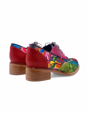 Zapato Altura Siete de piel para mujer