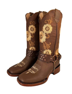 Bota cowboy media pierna Bdp Botas De Pedro de piel bovino para mujer