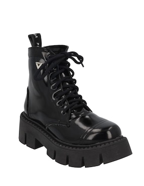 Bota combat al tobillo Platonia Serena de piel para mujer