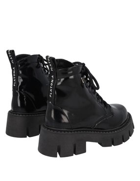 Bota combat al tobillo Platonia Serena de piel para mujer