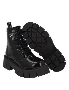 Bota combat al tobillo Platonia Serena de piel para mujer