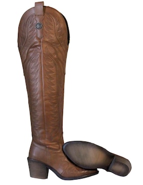 Bota cowboy a la rodilla Kuali Shoes para mujer