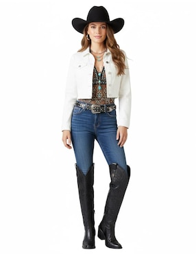 Bota cowboy arriba de la rodilla Kuali Shoes para mujer