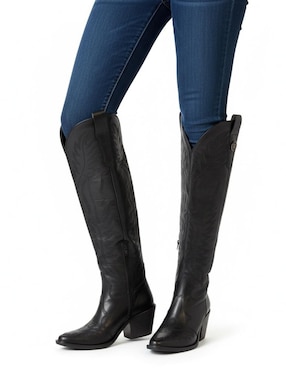 Bota cowboy arriba de la rodilla Kuali Shoes para mujer