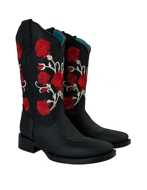 Bota cowboy media pierna Bdp Botas De Pedro de piel para mujer