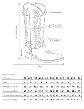 Bota cowboy abajo de la rodilla BDP Botas de Pedro de piel para mujer