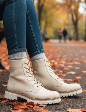 Bota combat arriba del tobillo Unica para mujer