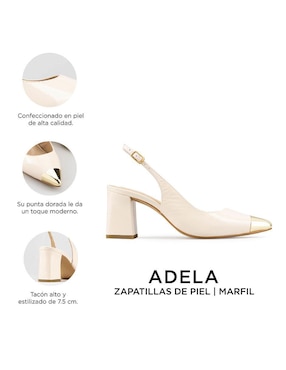 Zapatilla de piel Davenia Adela