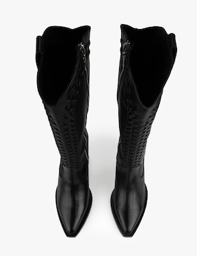 Bota abajo de la rodilla Hörner de piel para mujer