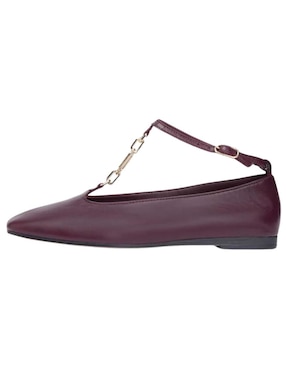 Balerina Tommy Hilfiger de piel para mujer