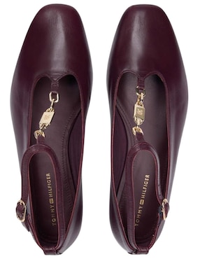 Balerina Tommy Hilfiger de piel para mujer
