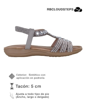 Sandalia plana Rbcollection para mujer