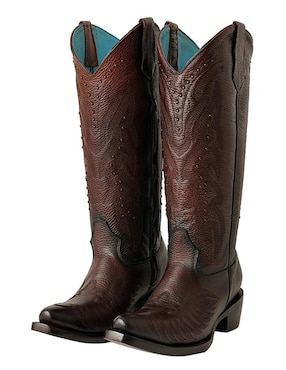 Bota cowboy abajo de la rodilla BDP Botas de Pedro de piel para mujer