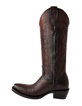 Bota cowboy abajo de la rodilla BDP Botas de Pedro de piel para mujer