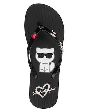 Sandalia plana Karl Lagerfeld Paris para mujer