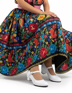 Zapato de tacón Kuali Shoes Danza de piel para mujer