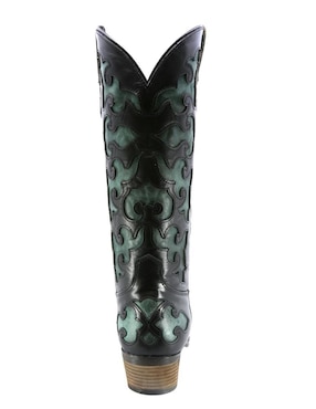 Bota cowboy abajo de la rodilla Texaban Western de piel para mujer