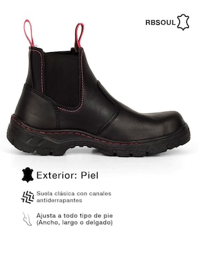 Bota al tobillo Rbcollection de piel para mujer