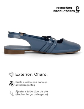 Zueco Rbcollection de charol para mujer
