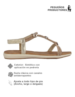 Sandalia plana Rbcollection para mujer