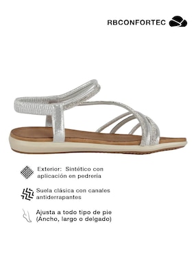 Sandalia plana Rbcollection Rbconfortec para mujer