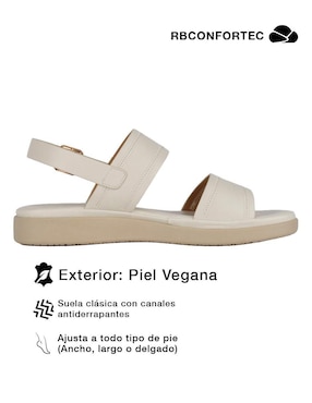 Sandalia plana Rbcollection Rbconfortec para mujer