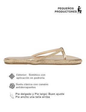 Sandalia plana Rbcollection para mujer