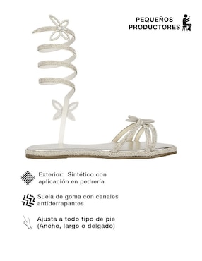 Sandalia plana Rbcollection para mujer