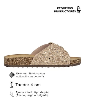 Sandalia plana Rbcollection para mujer
