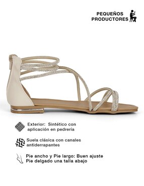 Sandalia plana Rbcollection para mujer